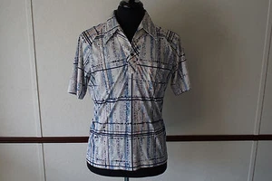 Vintage 70s Mervyns Mens Collection L Short Sleeve Polyester Shirt Made in USA - Picture 1 of 5