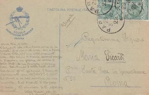 A3532) WW1 PARMA, SCUOLA D'APPLICAZIONE DI FANTERIA. VIAGGIATA. - Picture 1 of 1