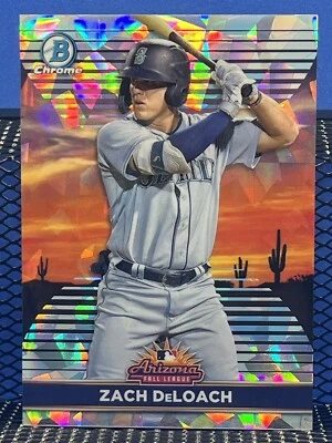 2022 Bowman Chrome ZACH DELOACH Atomic 105/150 Arizona Fall League Mariners - Image 1 of 2