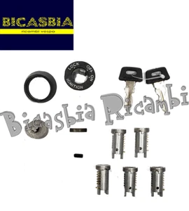 5308 - 5308 - KIT SERRATURE COMPLETE BLOCCHETTO GOMMINO VESPA 50 125 PK S XL N V - Imagen 1 de 1