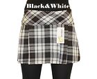 Short Mini Tartan Pleated Box Pleat Skirt- Length 14 Inch Sizes 8-18