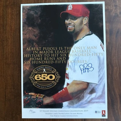Albert Pujols Family Foundation Autographed Signed 2019 O' Night Divine BAS COA - Image 1 of 4
