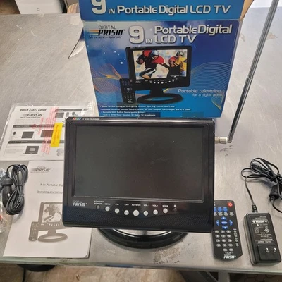 Digital Prism ATSC-900 Portable Digital LCD TV 9" EDTV-Ready Television WORKS - Image 1 of 4