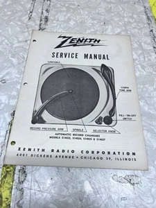 Cambiador de discos automático manual de servicio Zenith Z902 modelos S14022 S14024 S14027 - Imagen 1 de 3