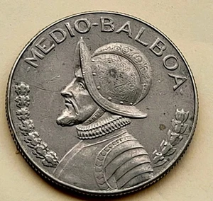 Panama Republic medio Balboa 1973 (Size Half Dollar)KM# 10a Big Coin - Picture 1 of 2