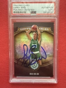 2008-09 Topps Treasury Bronze Refractor Larry Bird Celtics /999 Signed Auto PSA - Picture 1 of 3