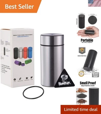 Tarro de almacenamiento hermético compacto de 42 ml con sello de silicona - Ideal para hierbas y especias Foto 1 de 4