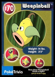 Pokemon Tcg Weepinbell #70 Pokemon Burger King MP - Picture 1 of 2