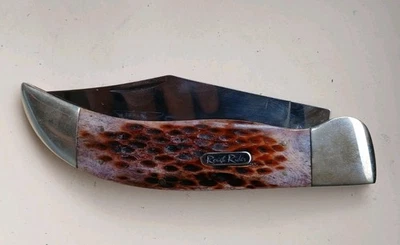 Rough Rider RR085, Deerslayer Amber Jigged Bone, 5-1/2", 1-Blade, NEW - Image 1 of 4