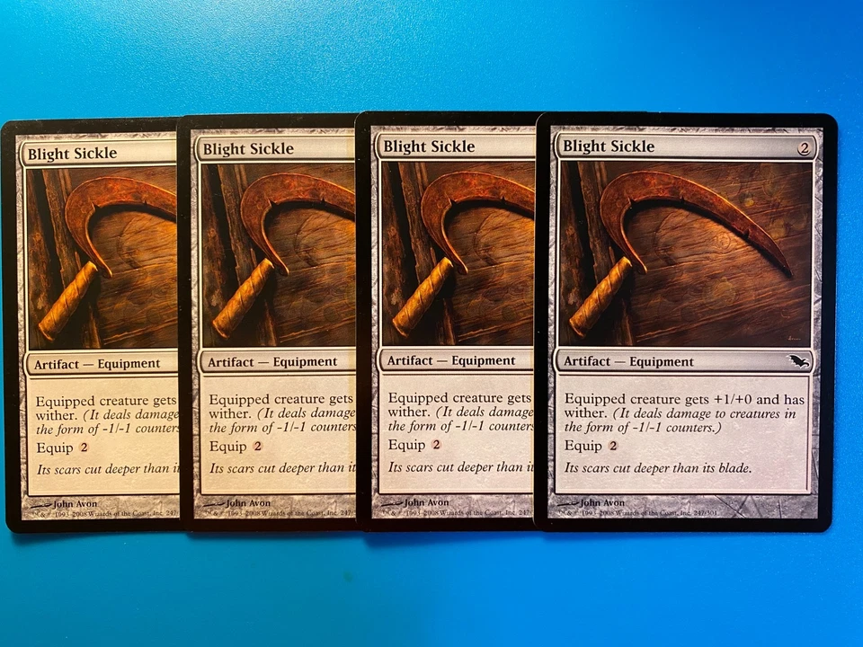 MTG 4x Blight Sickle # 247 Shadowmoor Pauper Modern Magic the Gathering x4 NM - Image 1 of 1