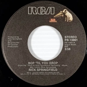 Rick Springfield - Bop 'Til You Drop / Taxi Dancing [7" 45 rpm Single] - Picture 1 of 1
