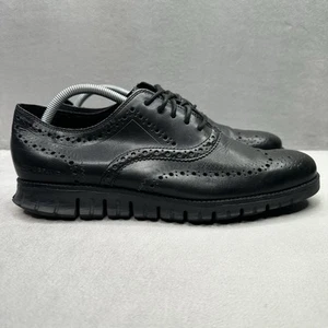 Cole Haan ZeroGrand Mens Size 10.5 (M) Wingtip Oxford Black Leather C20719 - Picture 1 of 8
