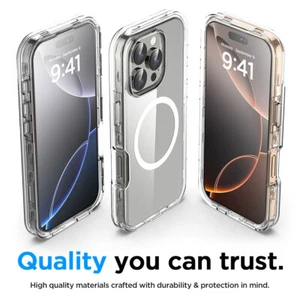 Funda magnética MagSafe rígida transparente a prueba de golpes para iPhone 16 Pro Max/16 Plus - Imagen 1 de 24