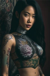 Serene Asian woman with a serene expression 724156649 - Picture 1 of 1
