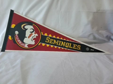 Vintage NCAA 12 X 30 Wincraft USA Felt Pennant Florida State Seminoles Cover