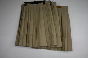 Girl's French Toast 3-Pack Pleated Skirt with Front Tabs Khaki 18 - Picture 1 of 4