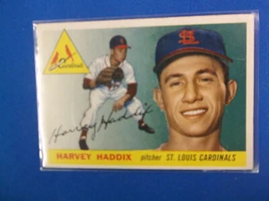1955 Topps Baseball # 43 Harvey Haddix en muy buen estado-ex pequeño pliegue - Imagen 1 de 2