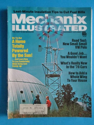 Mechanix Illustrated November 1975 solar power 1976 new cars Magazine Foto 1 de 2
