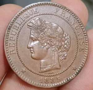 1885 A France 10 Centimes Au Nice Coin - Picture 1 of 14