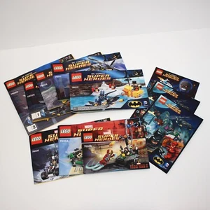 Lego DC & Marvel Super Heroes Instruction Booklet Lot of 8 MANUALS ONLY - Picture 1 of 7