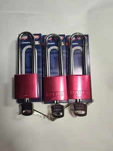 3 Pack - Abus Lock 72/40HB75 Aluminum Safety Lockout Padlock LOT Of 3 - Picture 1 of 17