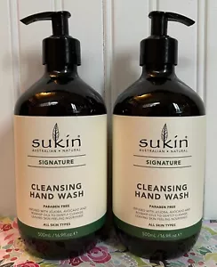 2 SUKIN SIGNATURE CLEANSING HAND WASH 16.9 OZ EA - Picture 1 of 3
