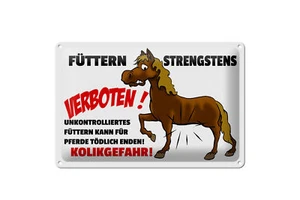 Blechschild Verbotsschild 30x20cm Füttern strengstens verboten Schild tin sign - Picture 1 of 5