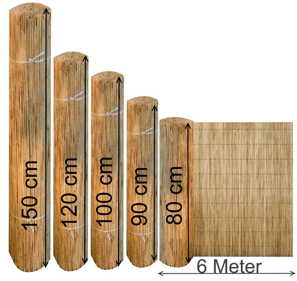EXCOLO Visiera 600 cm 80 - 150 cm canna antivento stuoia canna stuoia canna