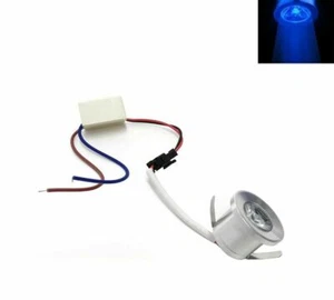 Faretto led 1 watt a incasso punto luce blu 1w mini faro bordo silver - Imagen 1 de 2
