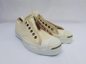 Vintage RARE 1980's Converse Jack Purcell Low Top Cream/Brick M 4.5 W 6.5 NIB - Picture 1 of 17