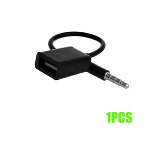 Audio AUX Plug Jack 3.5mm Male to USB 2.0 Female Converter Car Adapter MP3 Cable - Picture 1 of 4