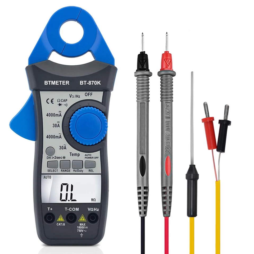 BTMETER 4000mA AC DC Stromzange Zangenamperemeter Zangenmultimeter Messgerät DHL - Bild 1 von 4