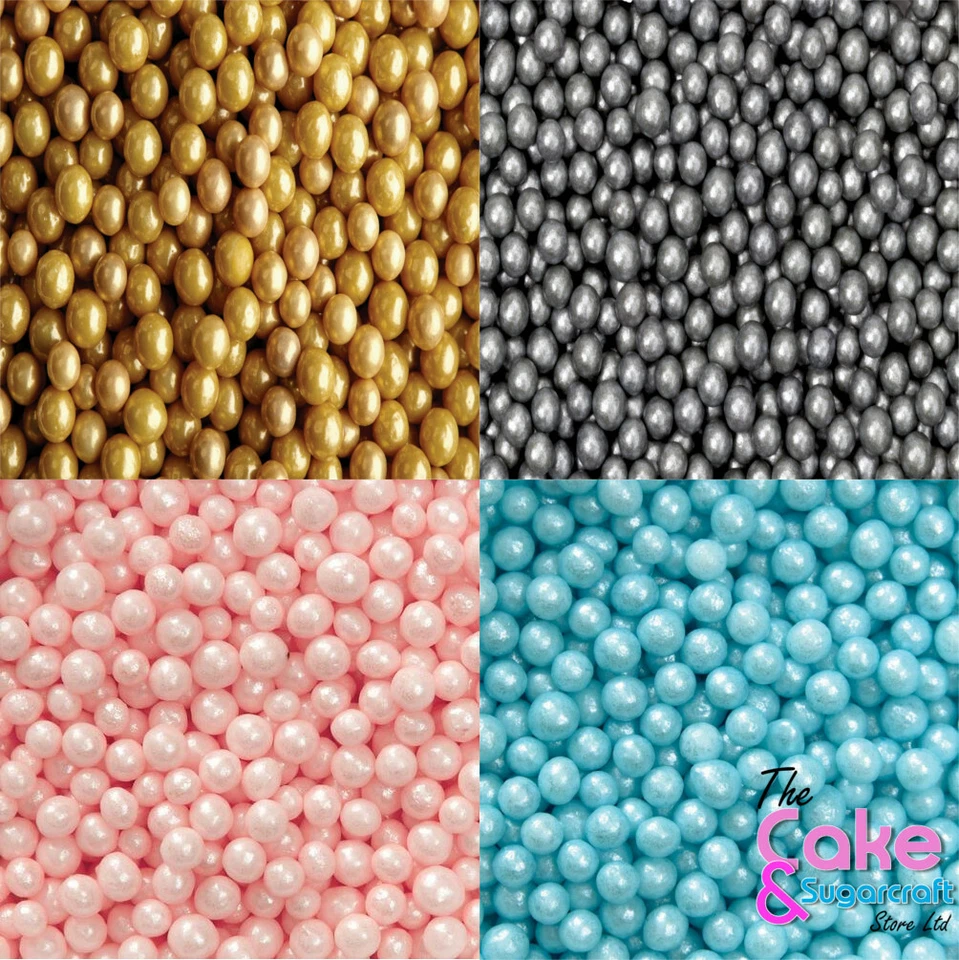 Edible Sugar Pearl Sprinkles Balls 4mm Cupcake Cake Topper Decoration - Image 1 of 1