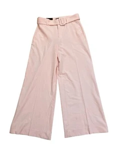 New Banana Republic Powder Pink High Rise Belted Wide Leg Pants Size 6 - Picture 1 of 5