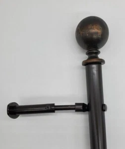Pitted Ball 1" Adjustable Curtain Rod - Three Sizes, Three Colors - Picture 1 of 7