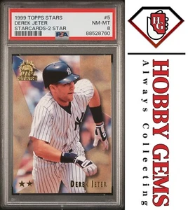 DEREK JETER PSA 8 1999 Topps Stars 2-Stars #5 - Picture 1 of 2