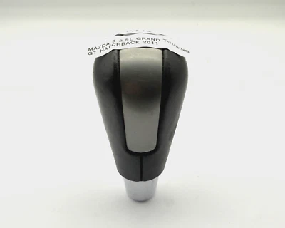 OEM 07-13 Mazda 3 Hatchback Gear Shifter Selector Knob Handle Leather Black - Image 1 of 4