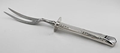 + Horquilla pequeña para tallar carne Gorham Greenbrier de plata de ley puntas de acero inoxidable  Foto 1 de 2