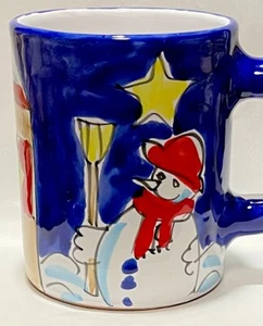 Taza LA MUSA Pintada a Mano Diseño Muñeco de Nieve Taza Cerámica Italiana - Imagen 1 de 10