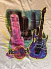Nowy Vintage Hard Rock Cafe Miami T-shirt Biały rozmiar Large Made USA Gitara