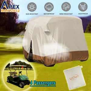 Robuste Golfwagen Abdeckung Reißverschluss 4 Sozius wasserdicht EZ GO Yamaha Club Car - Bild 1 von 8