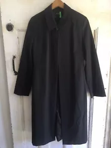 Events Long Coat Jacket Size 10 Womens Black Overcoat Y2K Grunge Minimalist - Bild 1 von 12