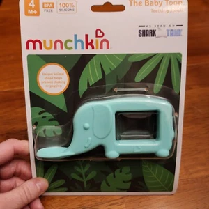 Munchkin The Baby Toon™ Silicone Teething Spoon Mint Teal Elephant - Picture 1 of 2