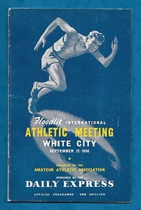 12. SEPT. 1956 PROGRAMM FLUTLICHT INTERNATIONALE LEICHTATHLETIK IN WEISSER STADT - Bild 1 von 7