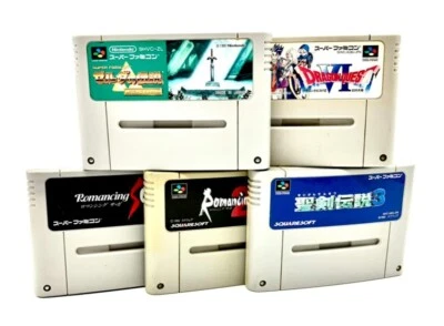 Lot5 ZELDA RPG Game Only Set Nintendo Super Famicom SNES Japanese #109-2A - Image 1 of 4