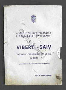 Libretto uso manutenzione VIBERTI SAIV tipo LM 1 S - Trasporto carburanti - 1964 - Picture 1 of 4