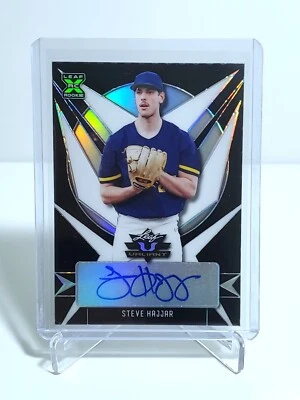 Steve Hajjar 2021 Leaf Valiant Rookie Auto Black 1/5 #BA-SH1 Minnesota Twins  - Image 1 of 2