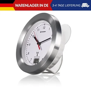 Bresser Bad Wanduhr MyTime Bath mit Temperaturanzeige und Funkuhr mit gebürstete - Bild 1 von 9