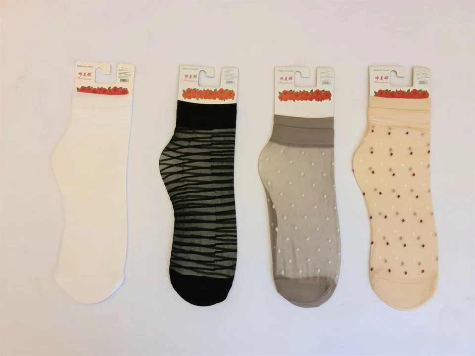 Mujeres Damas Calcetines Medias de red Calcetines ultrafinos hasta el tobillo Foto 1 de 1