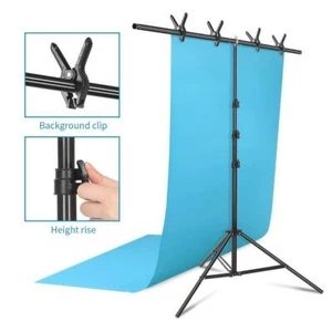 6.5Ft Photography Photo Backdrop Support Stand  T-Shape Background Crossbar - Picture 1 of 9